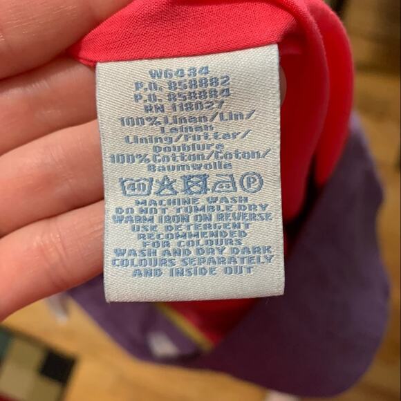 Boden purple patterned linen skirt - Picture 8 of 8